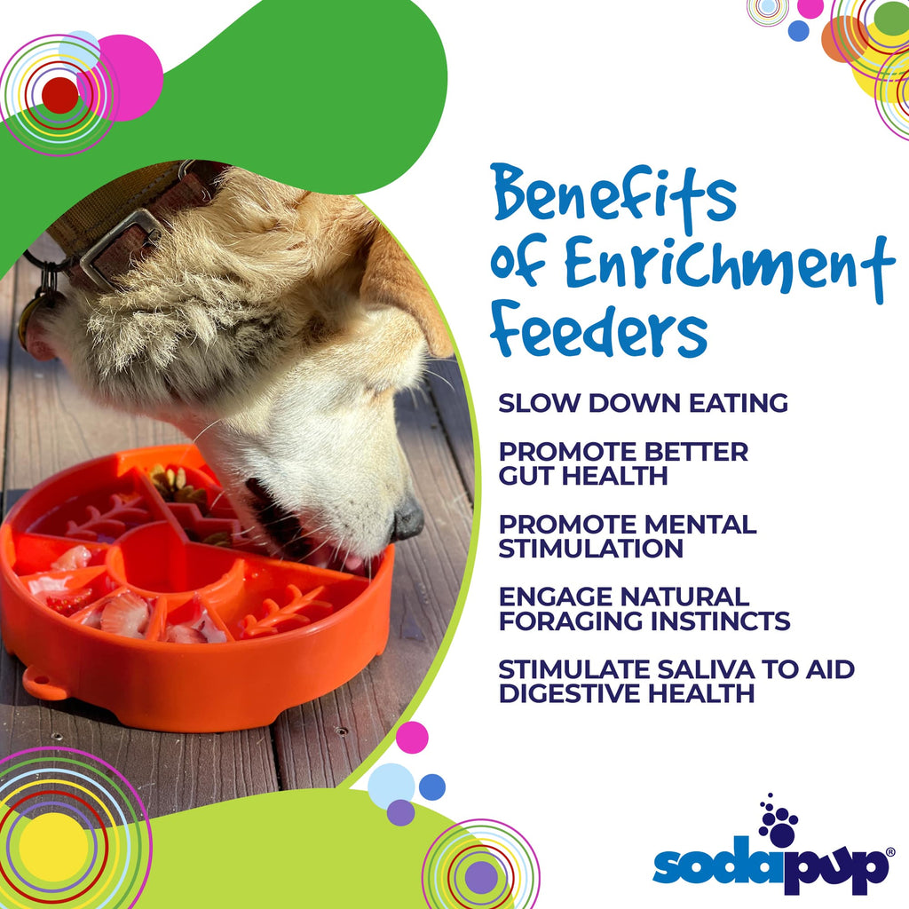 Great Outdoors Design eBowl Enrichment Slow Feeder Bowl for: Orange