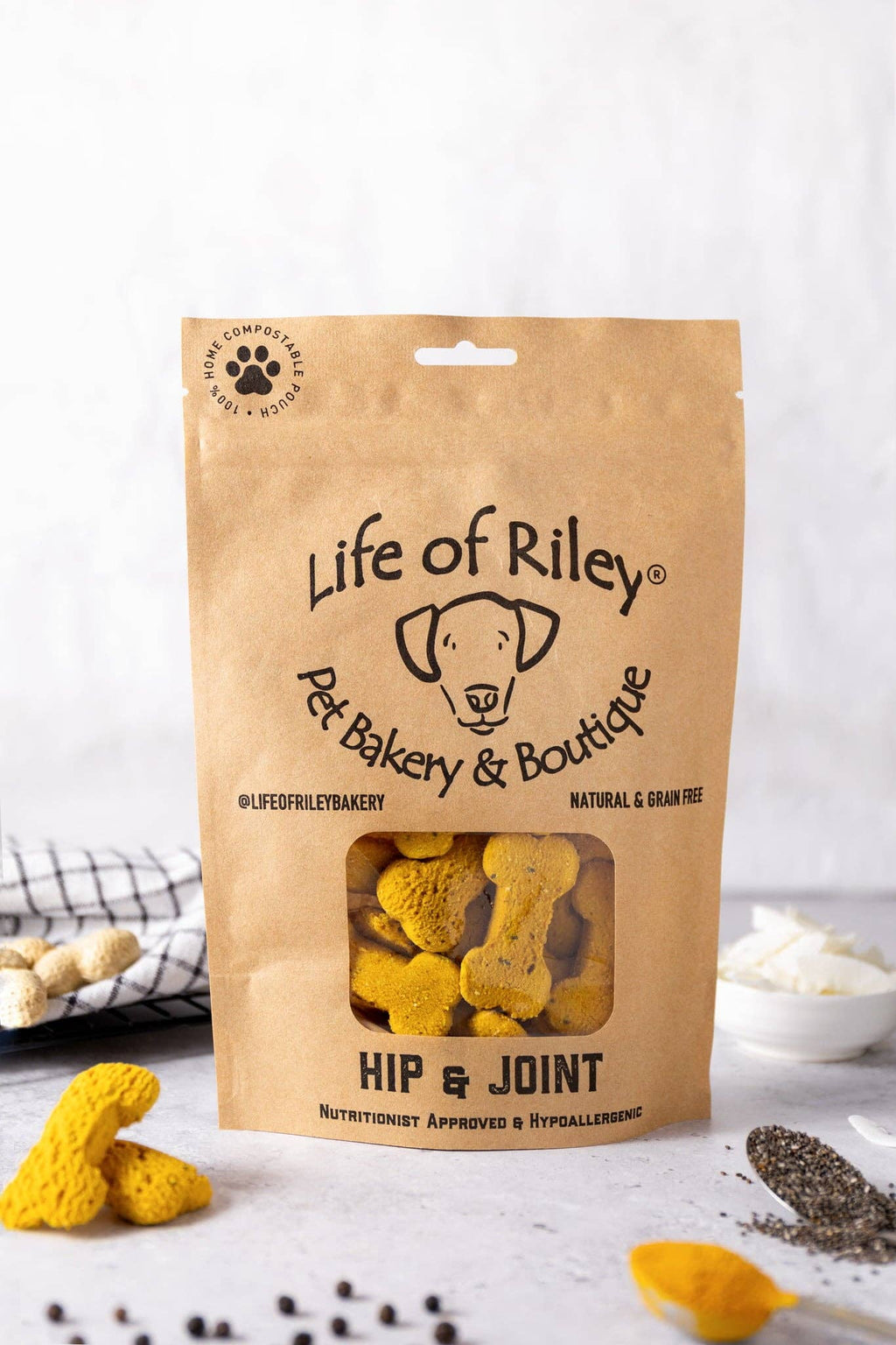 Hip & Joint Bones - Nutritionist Approved Dog Treats: Pouch (Single) - Home Compostable