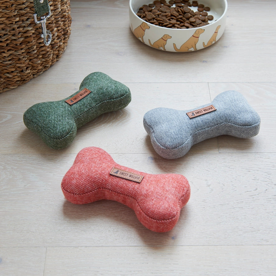 Dog Toy - Grey Tweed Bone - Large