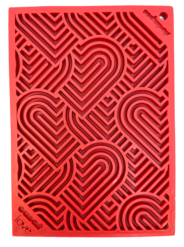 Heart Design Valentine Enrichment Lick Mat: Small
