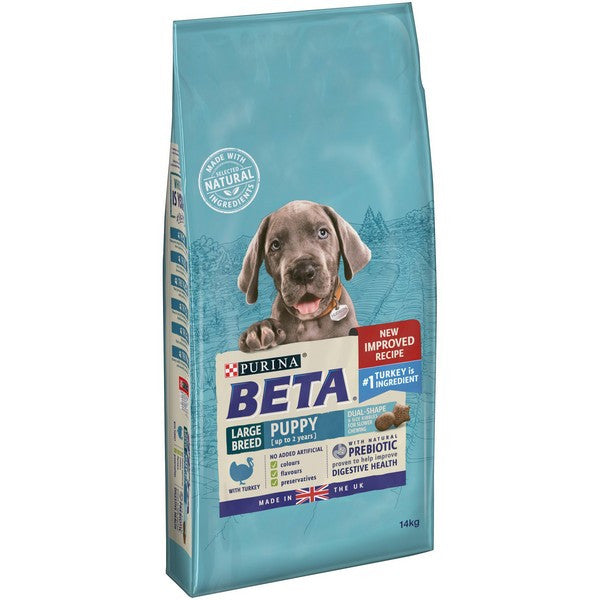 Beta Puppy Large Breed Dry Dog Food with Turkey 14kg