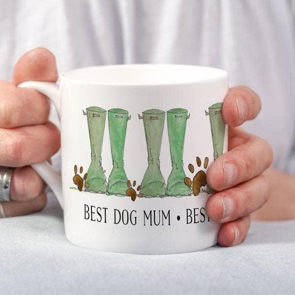 Best Dog Mum Pawprint Mug