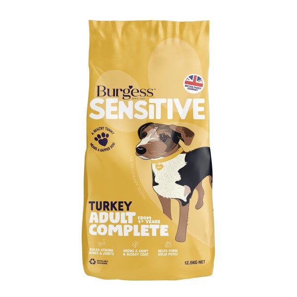 Burgess Sensitive Adult Turkey and Rice 12.5kg