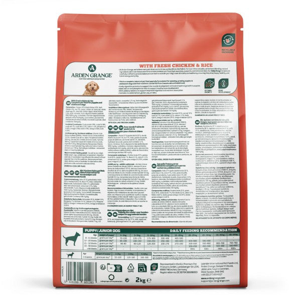 Arden Grange Chicken & Rice Puppy/Junior 2kg
