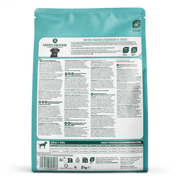 Arden Grange Adult Light Dog Chicken & Rice 2kg
