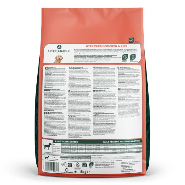 Arden Grange Chicken & Rice Puppy/Junior 6kg