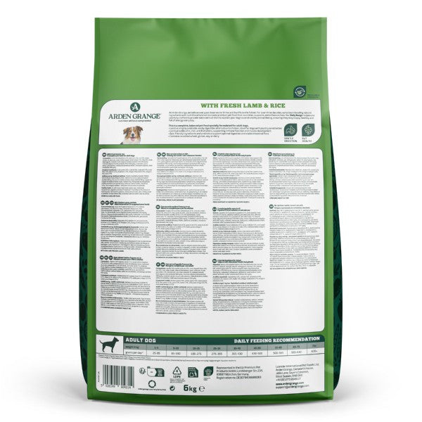 Arden Grange Adult Lamb and Rice 6kg