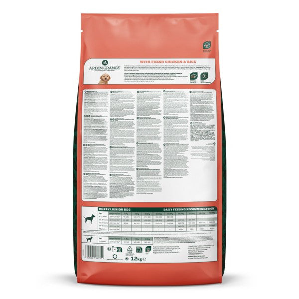 Arden Grange Chicken & Rice Puppy/Junior 12kg