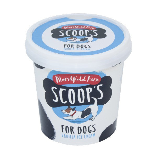 Scoops Frozen Vanilla Ice Cream for Dogs with joint aid supplement 125ml