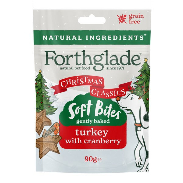 Forthglade Natural Christmas Soft Bites Turkey & Cranberry 90g