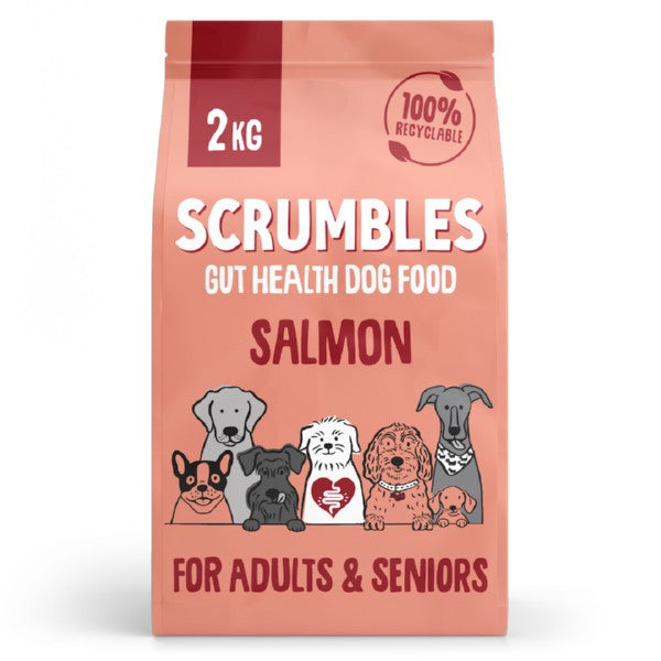 Scrumbles Dry Dog Food Adult Salmon 2kg