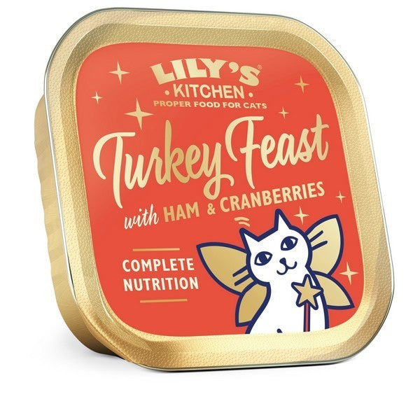 Lilys Kitchen Christmas Turkey and Salmon Pate for Cats 85g