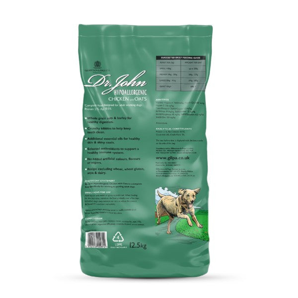 Dr John Hypoallergenic Chicken with Oats Adult Dog Food 12.5kg