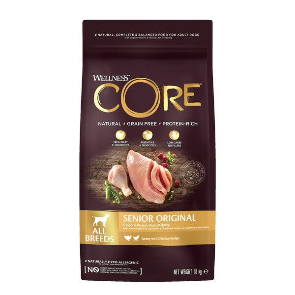 Wellness CORE Dog Dry Senior Original - Turkey with Chicken Recipe 1.8kg