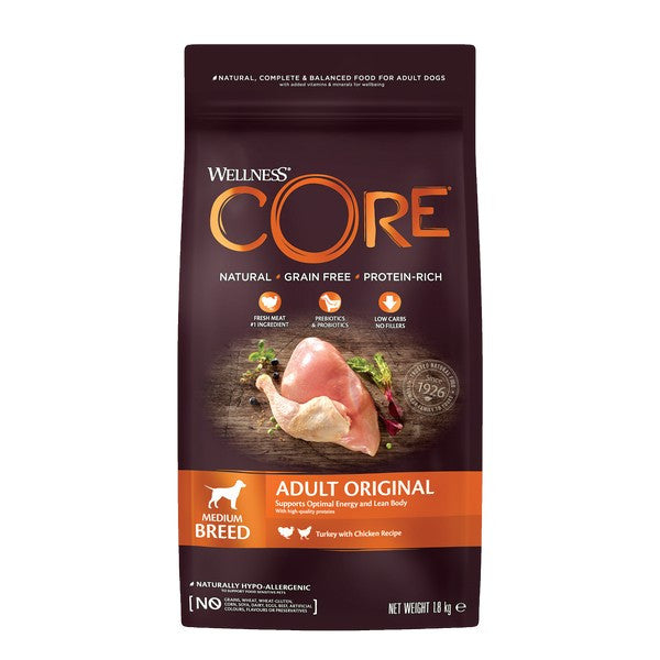 Wellness CORE Dog Dry Adult Original - Turkey with Chicken Recipe 1.8kg