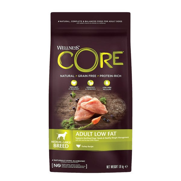 Wellness CORE Dog Dry Low Fat - Turkey Recipe 1.8kg