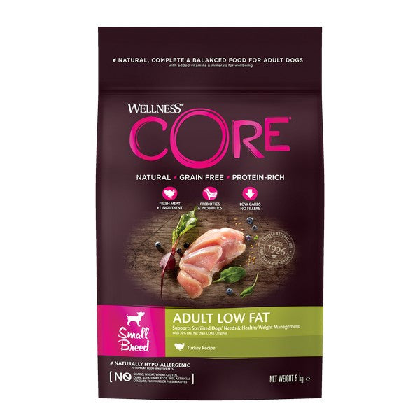 Wellness CORE Dog Dry Small Breed Adult Low Fat - Turkey Recipe 5kg