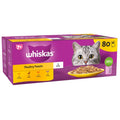 WHISKAS 7+ Cat Pouches Poultry Feasts in Jelly 85g x 80