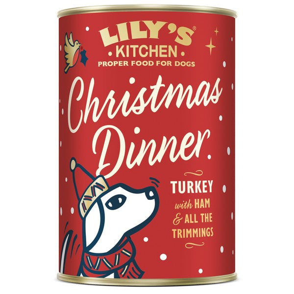 Lilys Kitchen Dog Christmas Turkey and Ham Tin 400g