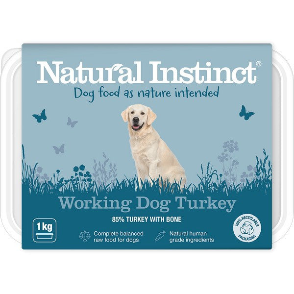 Natural Instinct Working Dog Frozen Turkey 1kg