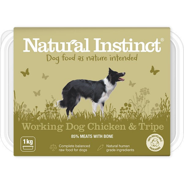 Natural Instinct Working Dog Frozen Chicken and Tripe 1kg