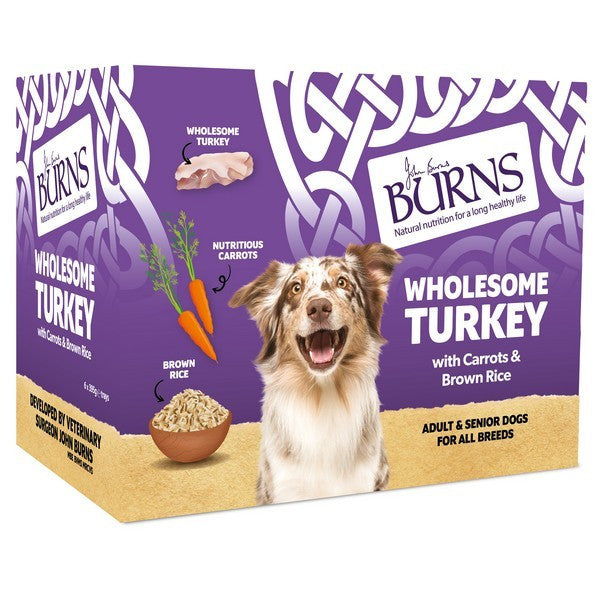 Burns Wet Food Wholesome Turkey with Carrots & Brown Rice 395g