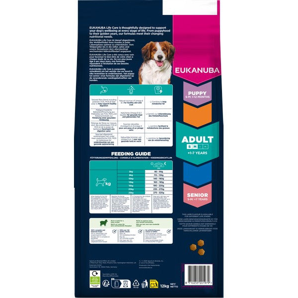 Eukanuba Dog Adult Small/Medium Breed Lamb & Rice 12kg