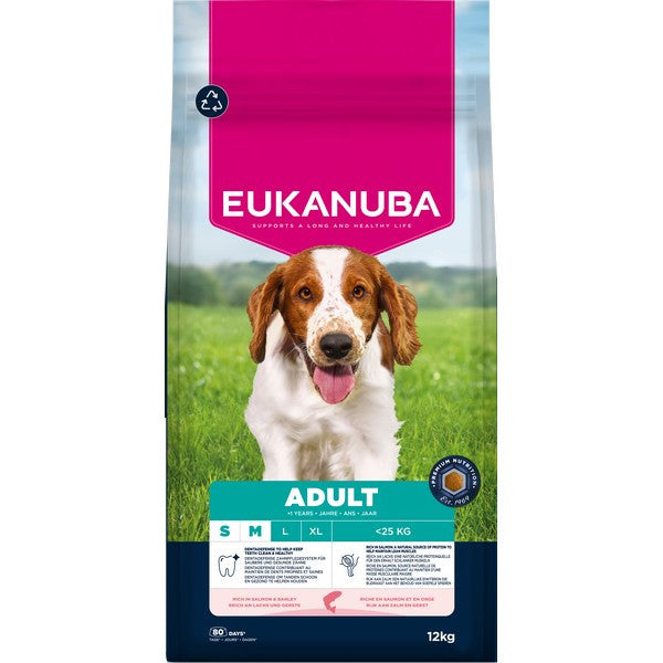 Eukanuba Dog Adult Small/Med Breed Salmon & Barley 12kg