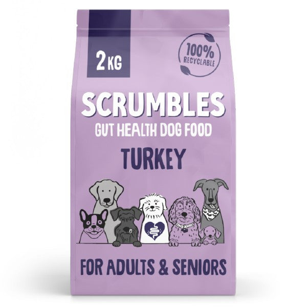 Scrumbles Dry Dog Adult & Seniors Turkey 2kg