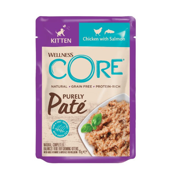 Wellness CORE Cat Purely Pate Kitten Chicken with Salmon 85g