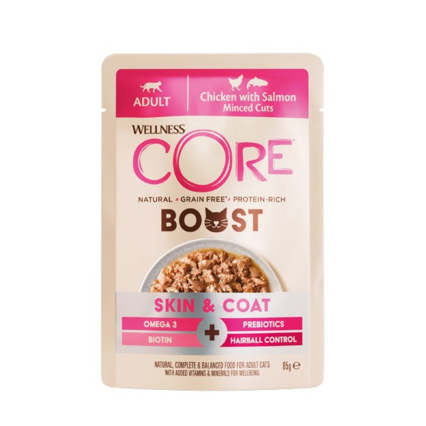 Wellness CORE Cat Boost Skin & Coat Chicken with Salmon 85g