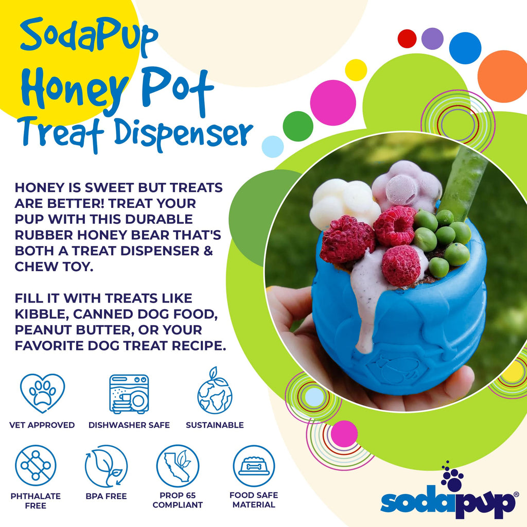 PUP-X Honey Pot Treat Dispenser: Pink / Large