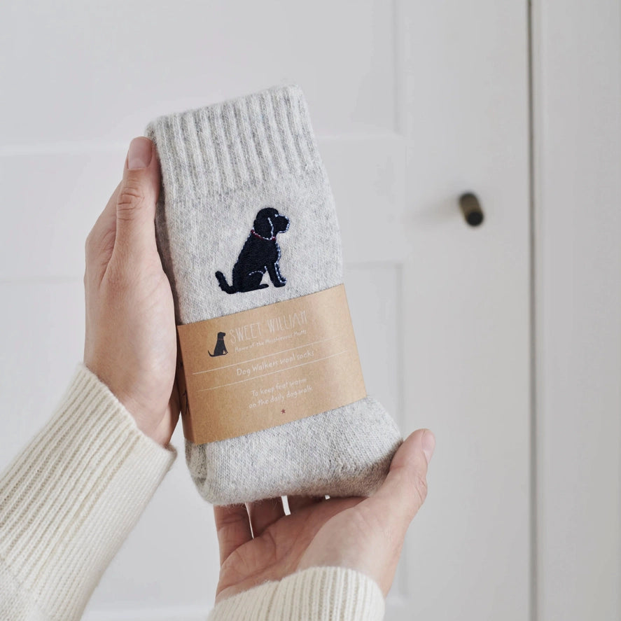 Dog Walking Socks - Cockapoo / Labradoodle (Black)