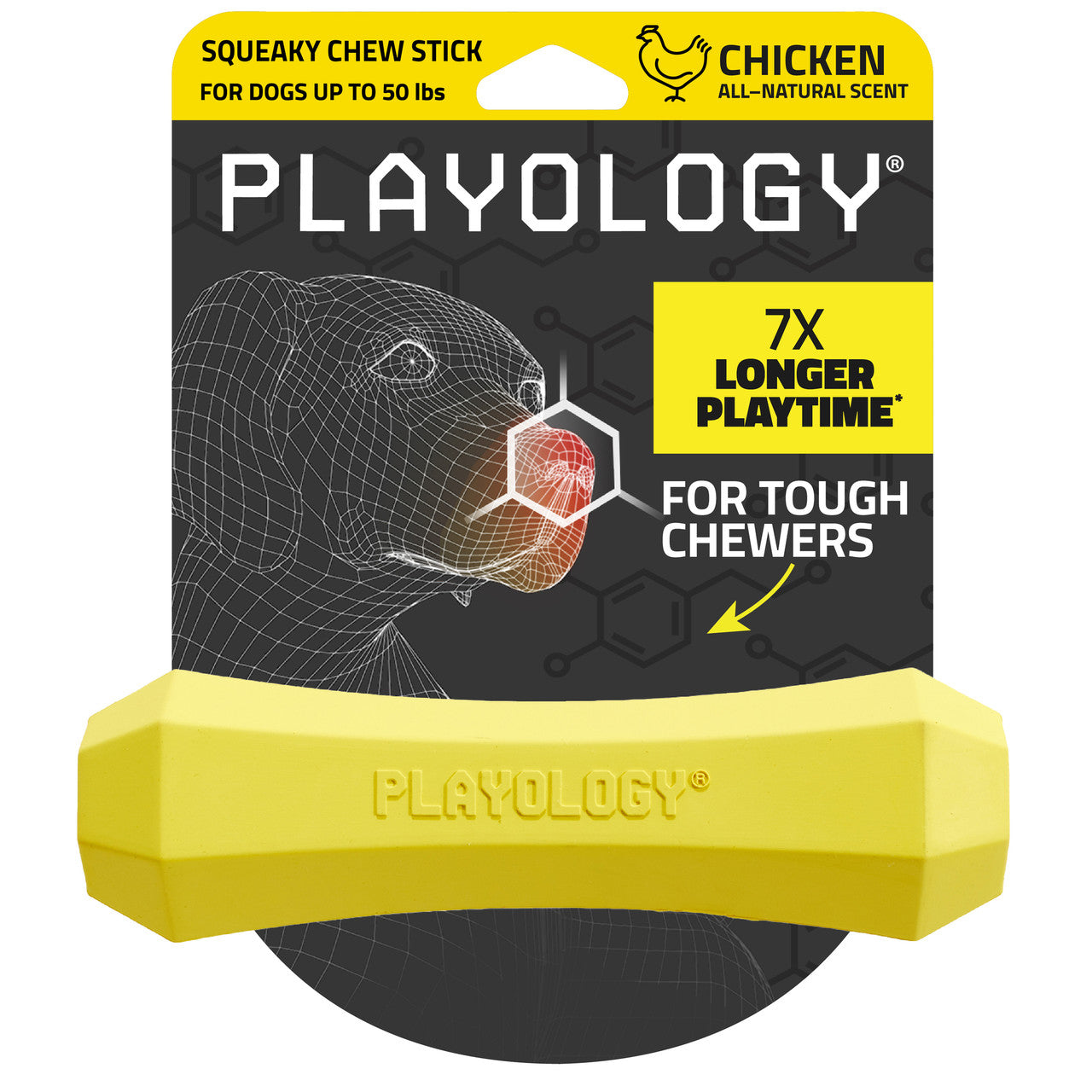 Playology Squeaky chew stick - Chicken - medium