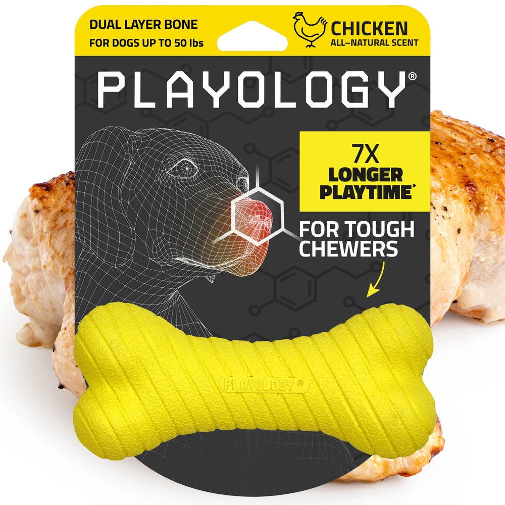 Playology Dual layer bone - chicken - medium