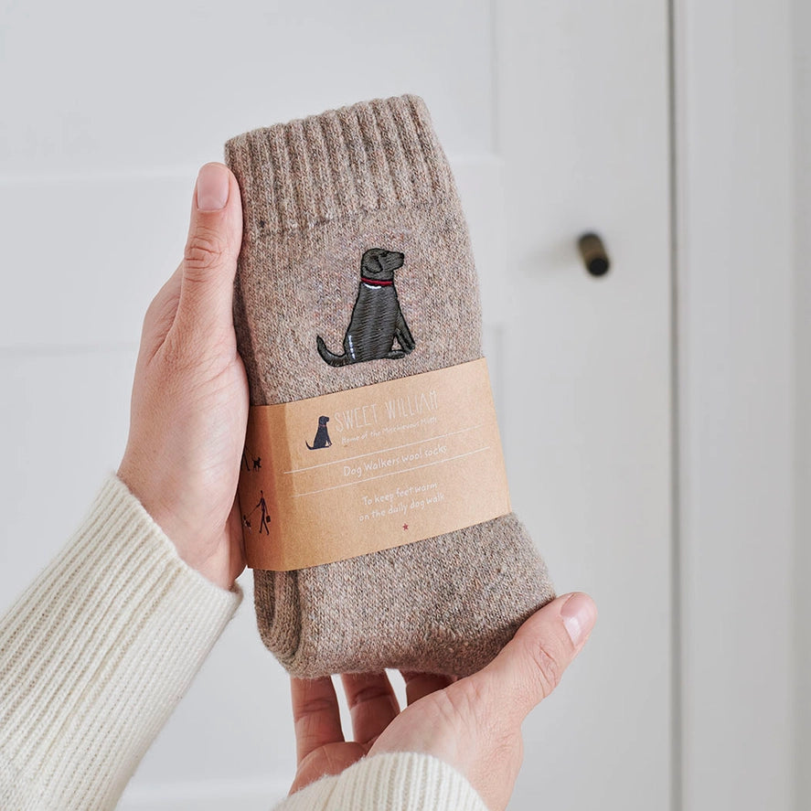 Dog Walking Socks - Chocolate Labrador