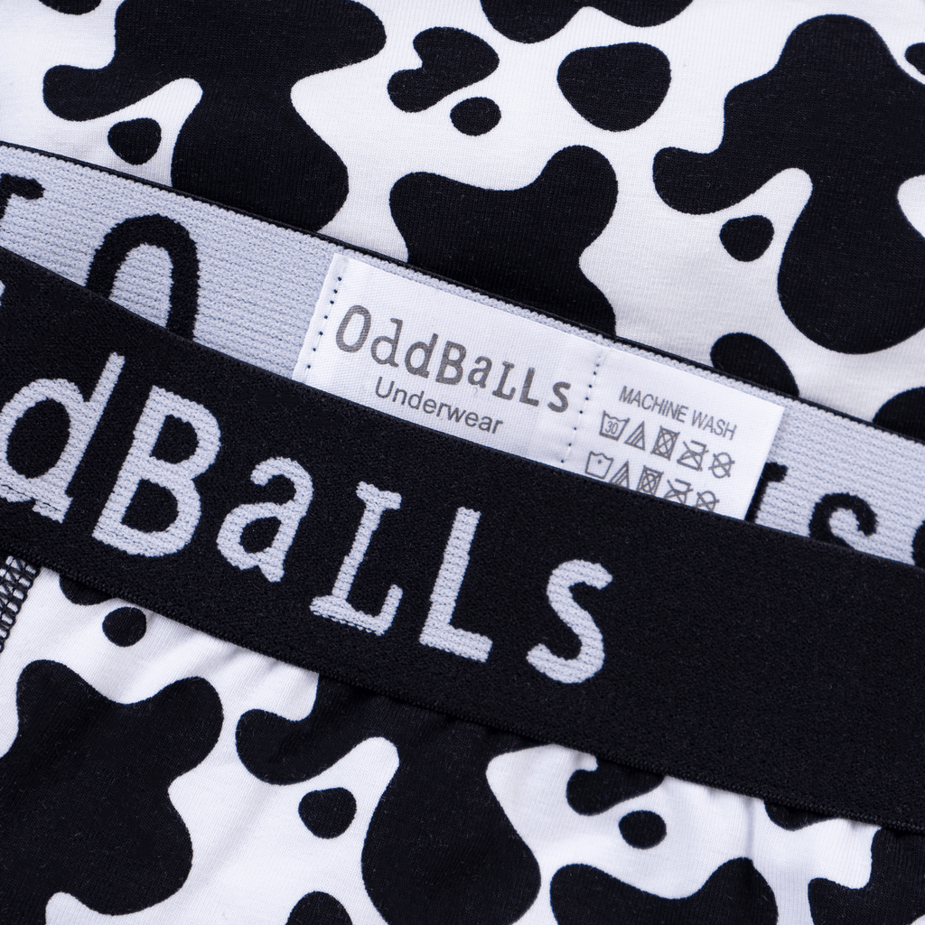 Fat Cow - Mens Cotton Boxer Shorts: Medium