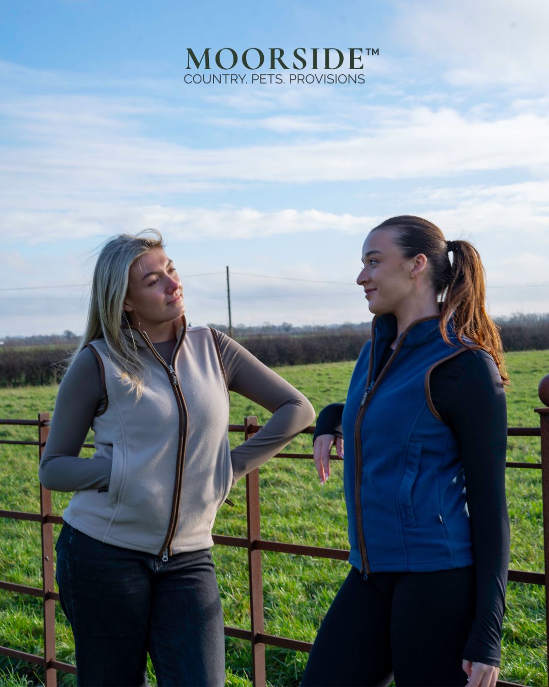 Ladies Countryman Fleece Gilet Denim