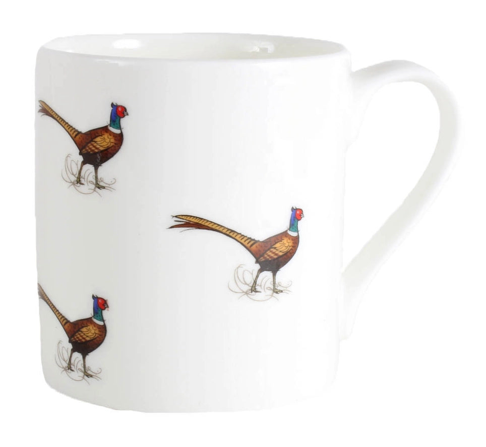 Pheasant Illustration Fine Bone China Mug
