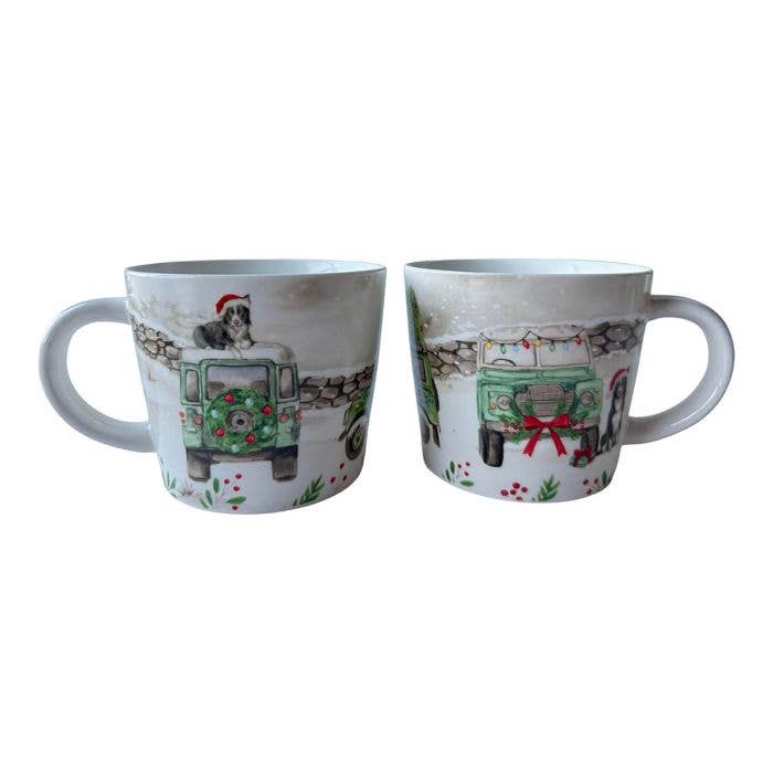 Christmas Farm Stoneware Wrap Around Mug With Gift Box