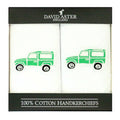 Green Land Vehicle Embroidered Handkerchiefs