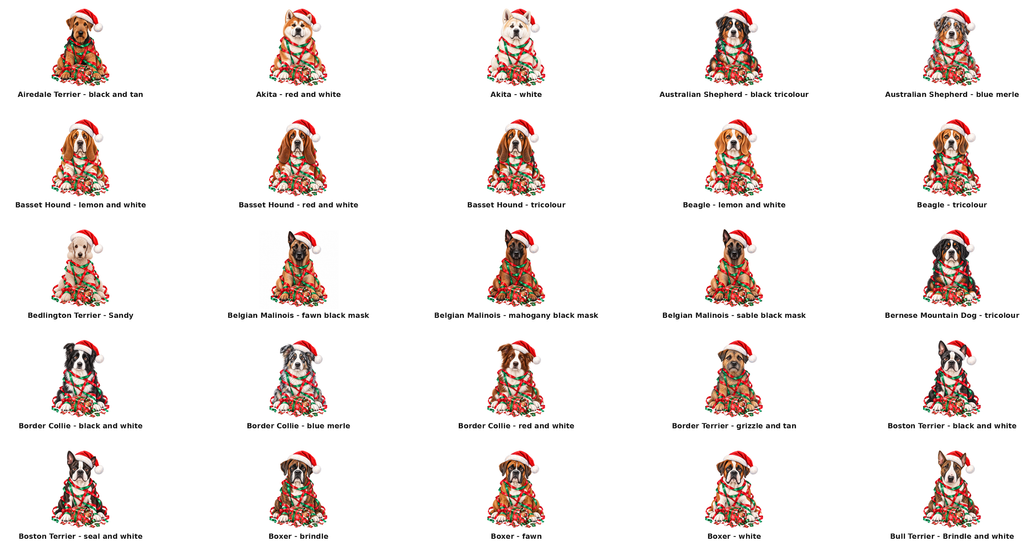Mischievous Tangled Christmas Dogs Sack: Labrador Retriever - black / Small Sack