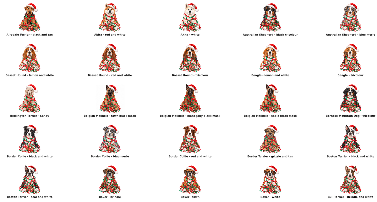 Mischievous Tangled Christmas Dogs Sack: Labrador Retriever - black / Small Sack