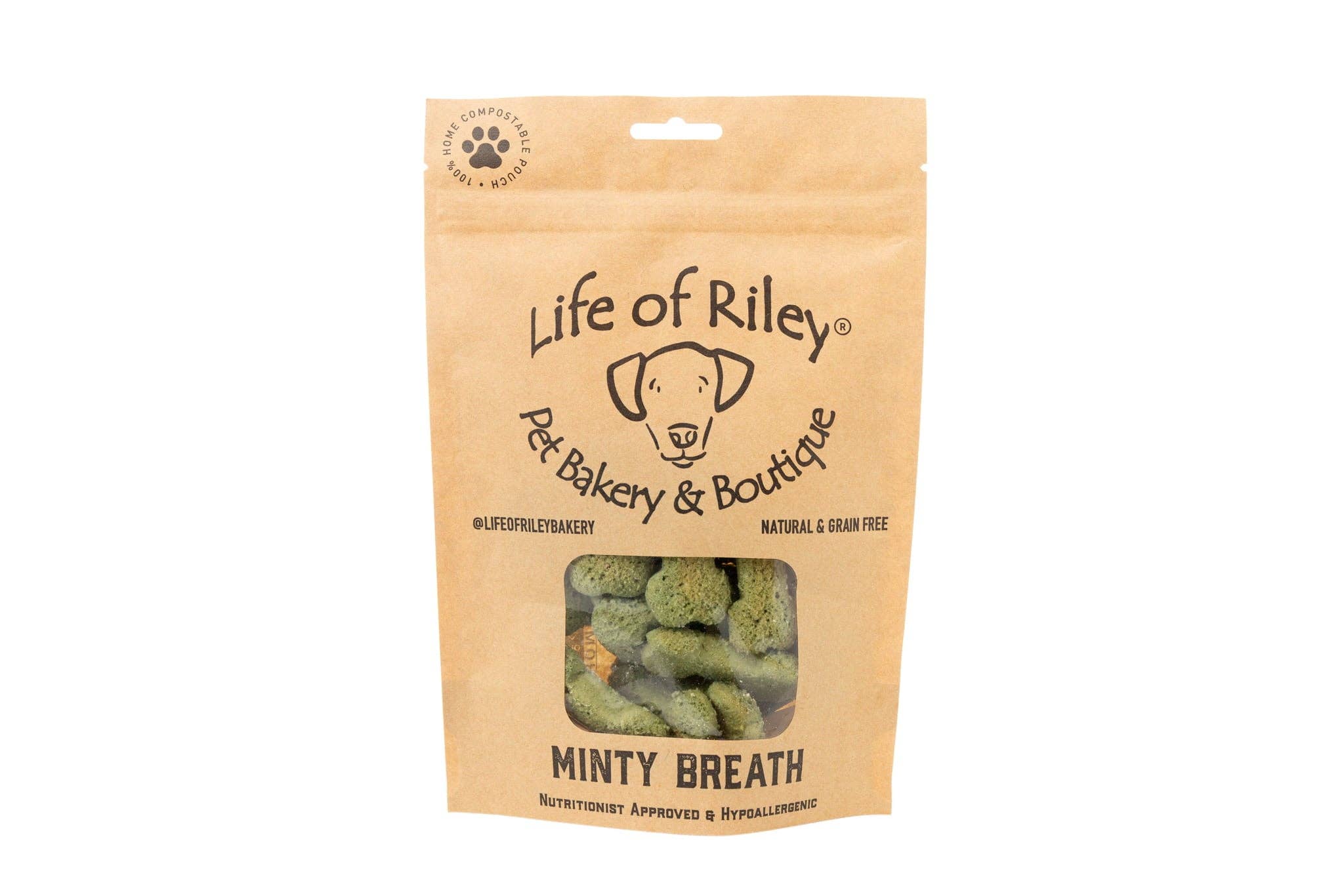 Nutritionist Approved Minty Breath Bones Dog Treats: Pouch (Single) - Recyclable