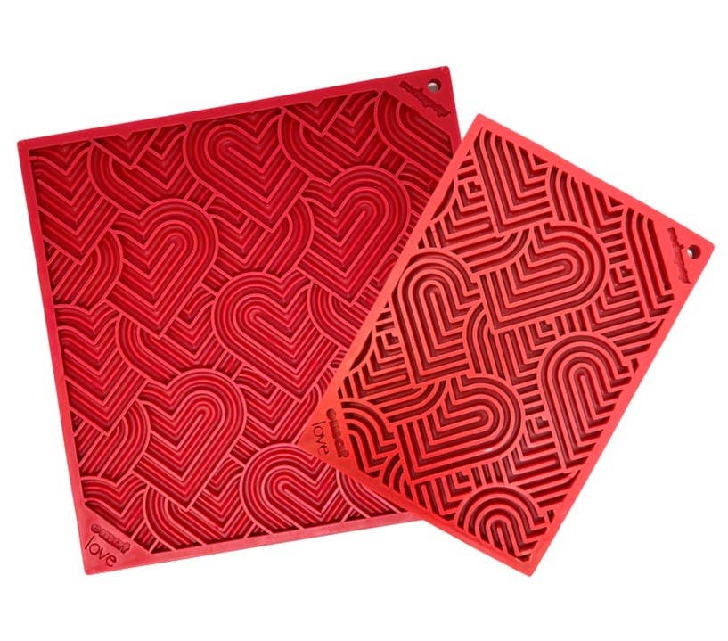 Heart Design Valentine Enrichment Lick Mat: Small