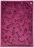 Fishy Design eMat Enrichment Lick Mat - small: Fishy emat - plum