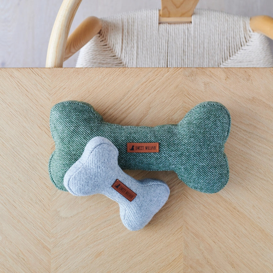 Dog Toy - Grey Tweed Bone - Large