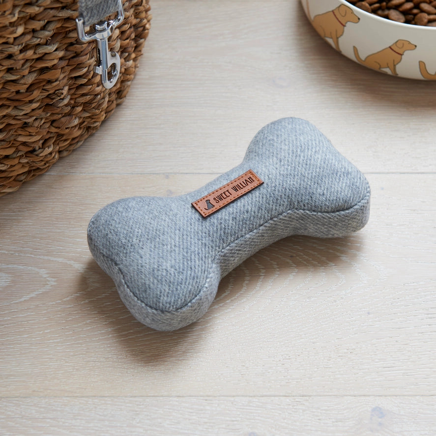 Dog Toy - Grey Tweed Bone - Large