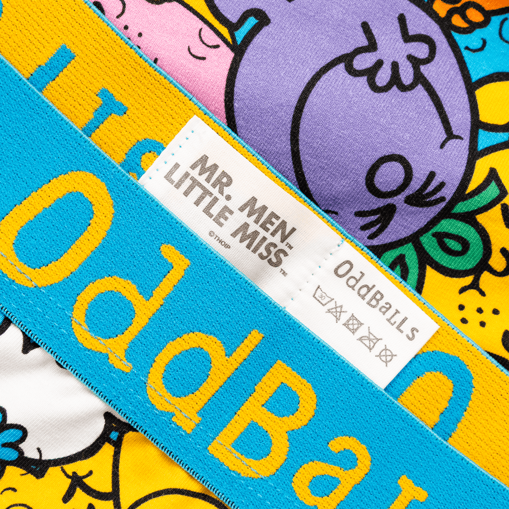 OddBalls Mr Men Multi - Mens Cotton Boxer Shorts: Medium