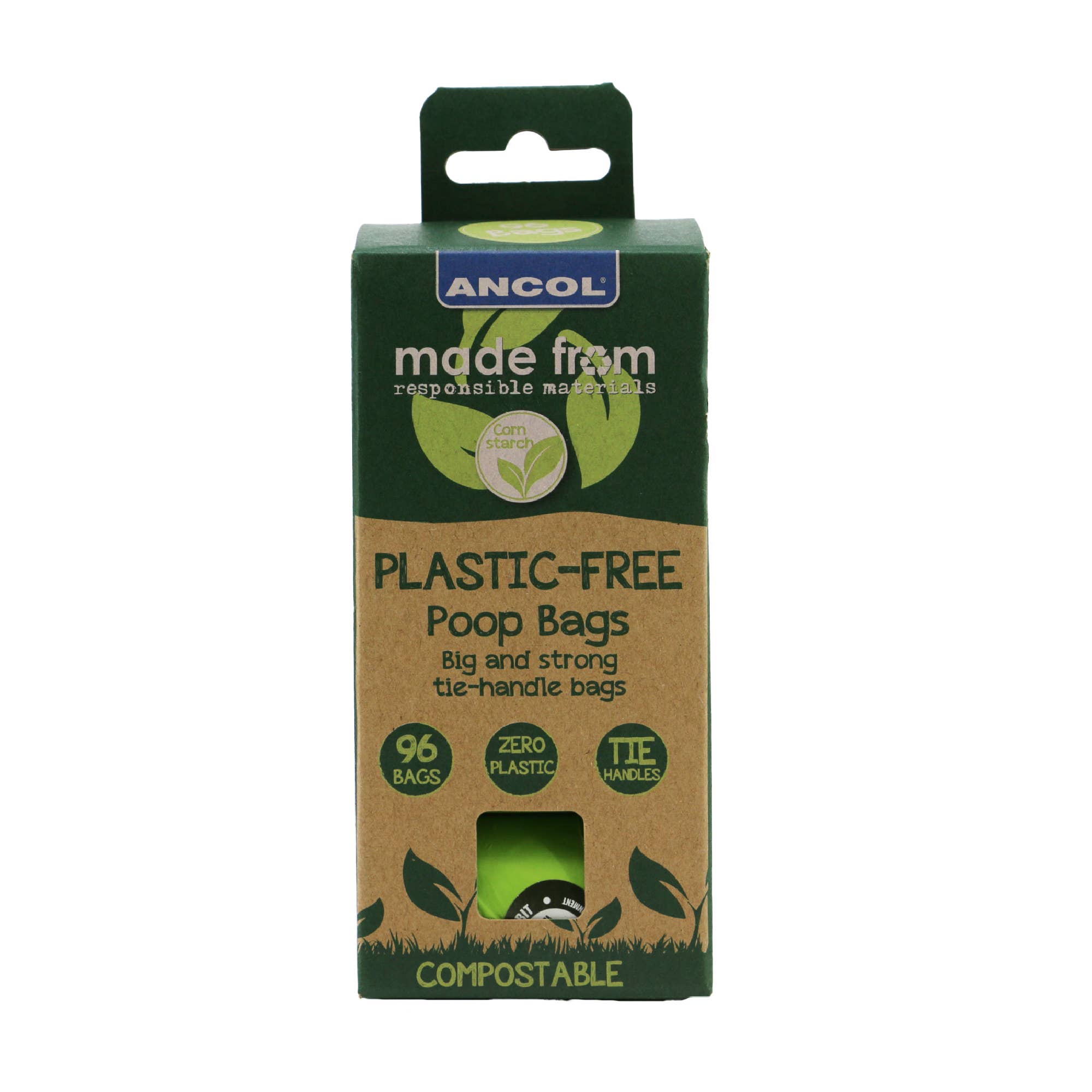 Made From Plastic Free Poop Bags 8x Refill